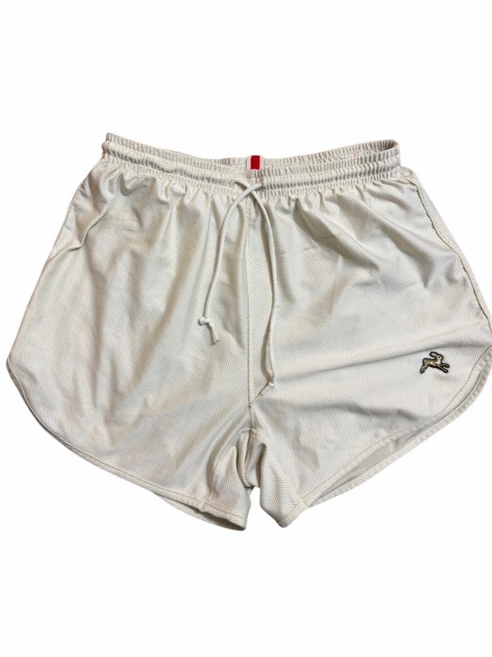 TRACKSMITH Van Cortlandt Grand Running Shorts Cream Mesh Drawstring and Liner XS